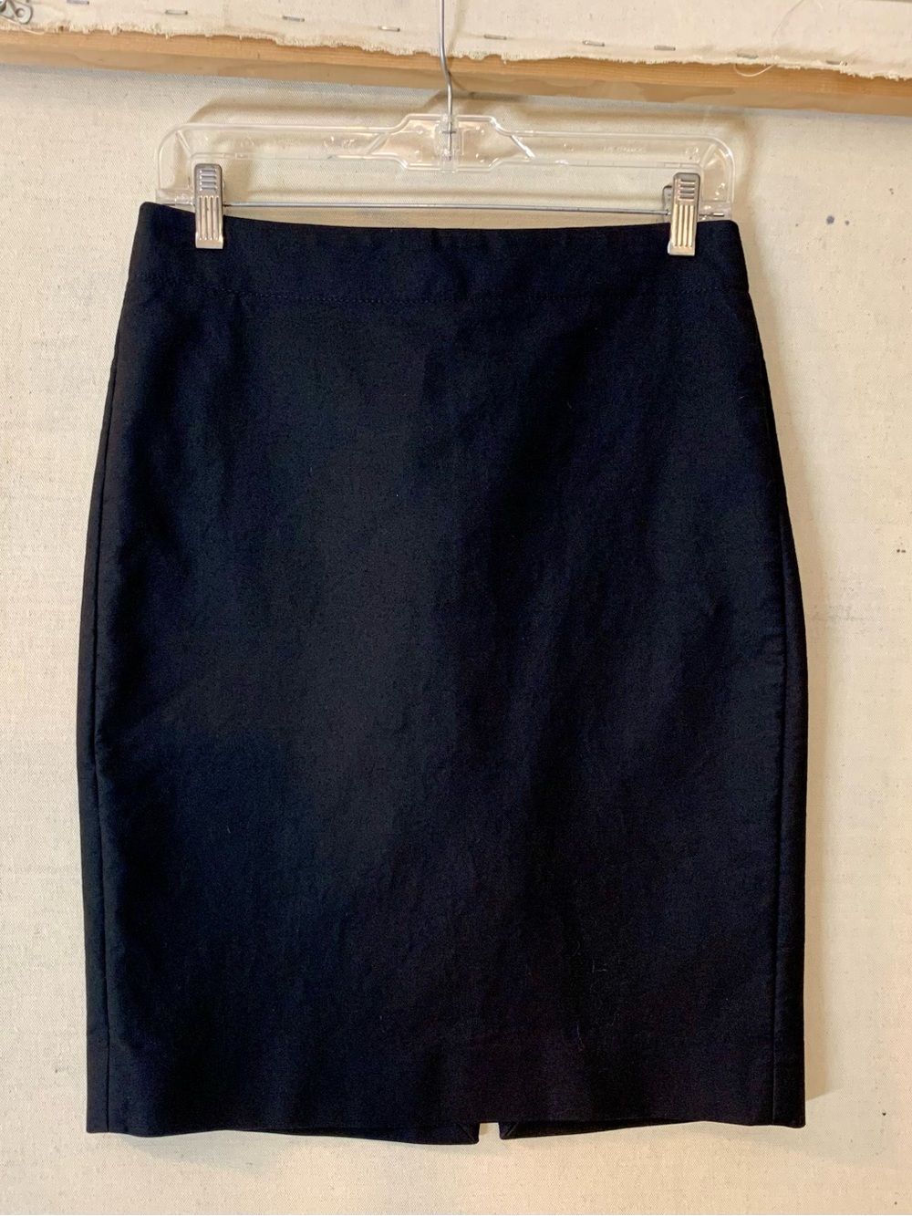 Classic J. Crew Black Pencil Skirt - Women's Professional Skirt, Size 4